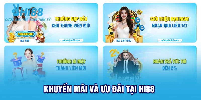 Nhận ngay code khuyến mãi Hi88 – Nhập là có thưởng